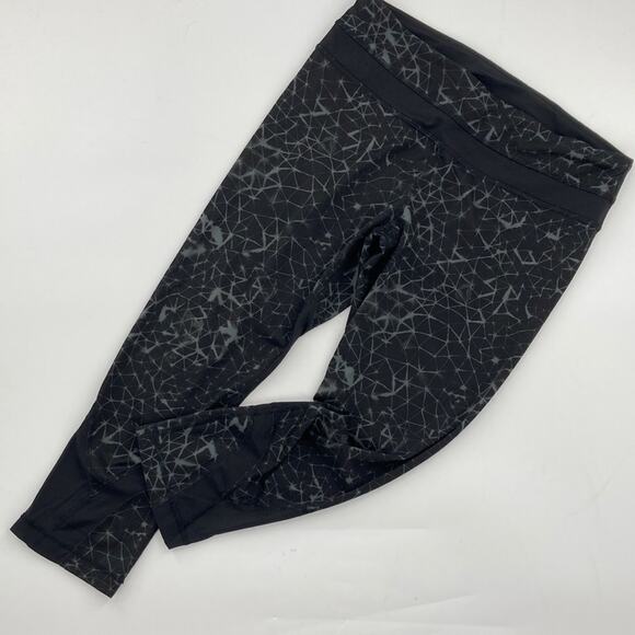 Lululemon Women’s Cropped Leggings Black Gray Size 8 - Picture 1 of 12